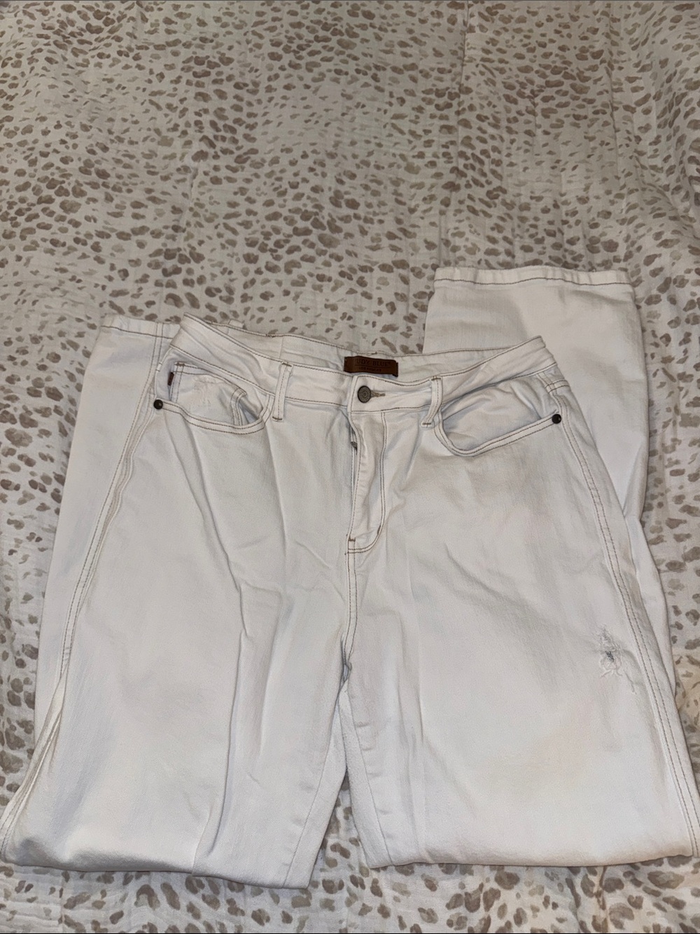 Judy Blue Cream Straight Leg Jeans